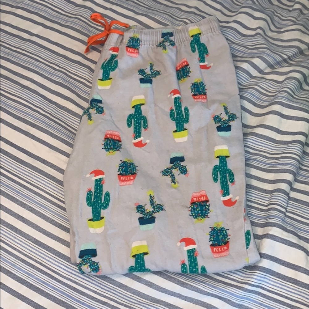 Christmas cactus PJ bottoms
